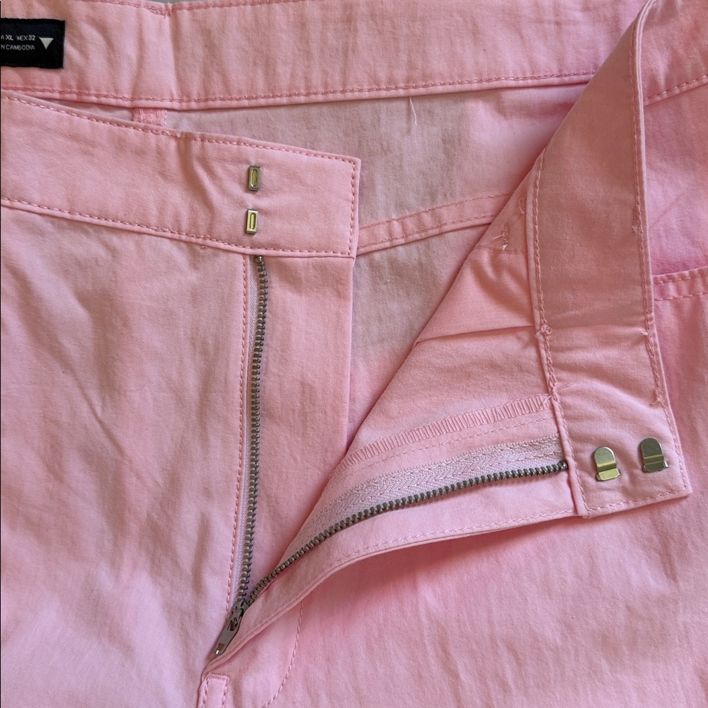 NWT Zara Women's Pink Wide Leg Cotton Pants XL, S Pastel Pink - Picture 8 of 16